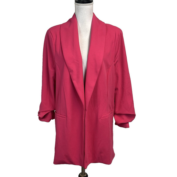 Dakota Blue Blazer Jacket size Extra Large Hot Pink Loose Fit Career Church - Picture 1 of 11